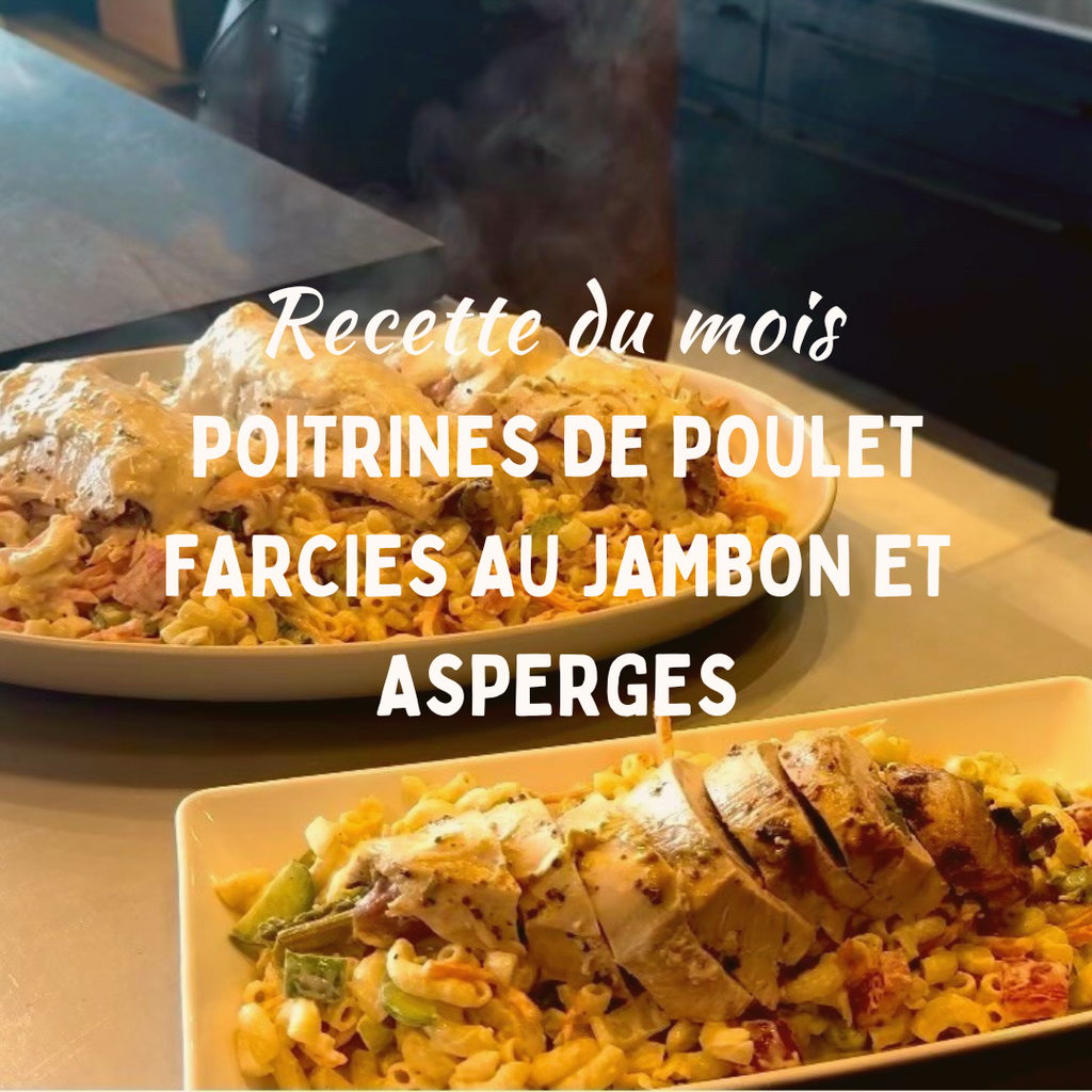 Poitrines de poulet farcies au jambon et asperges