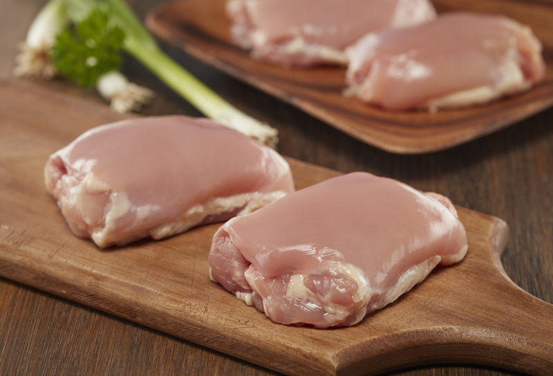  
 
Boneless Organic Chicken Thigh Tops